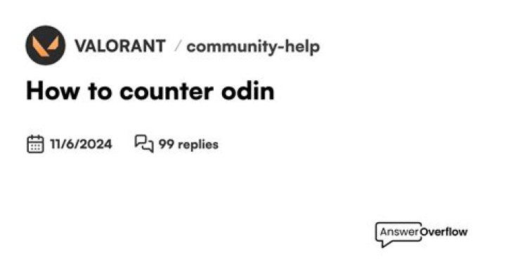 How to counter odin valorant