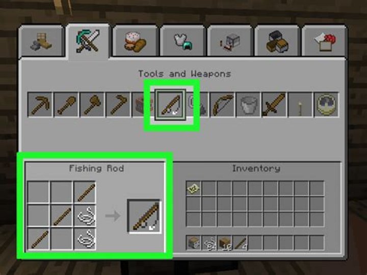 How to craft a fishing rod in minecraft