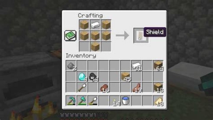How to craft a shield in minecraft pe