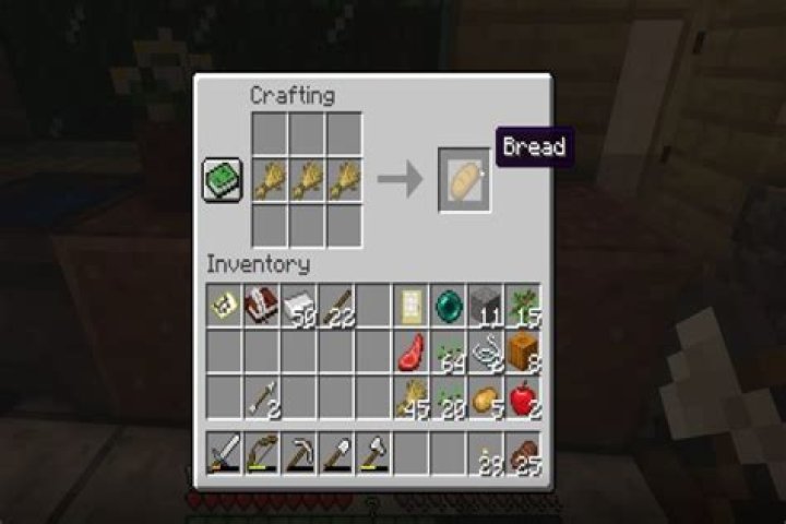 How to craft bread in minecraft