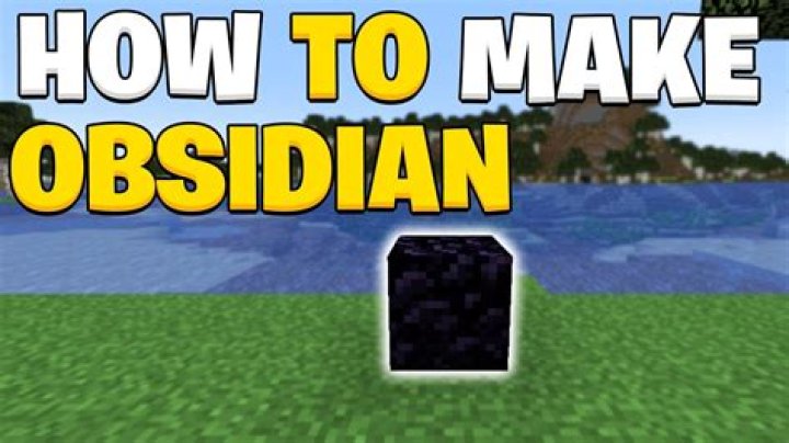 How to craft obsidian in minecraft