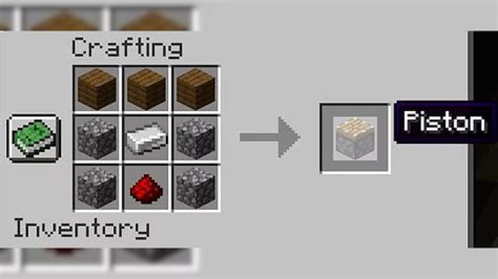 How to craft piston minecraft
