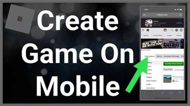How to create a game on roblox mobile