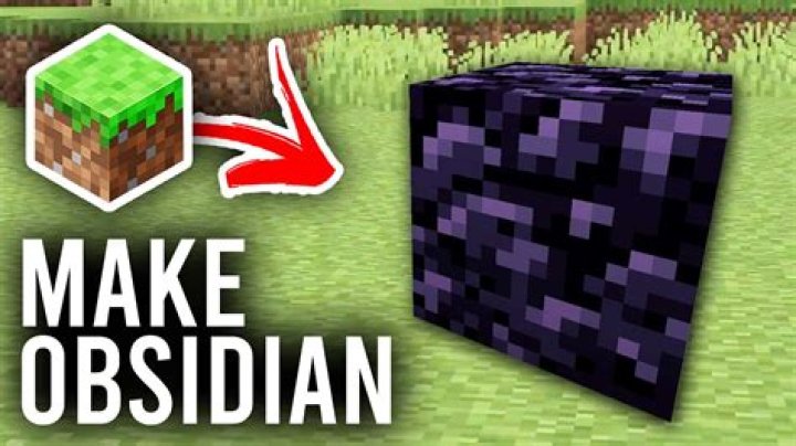 How to create obsidian in minecraft