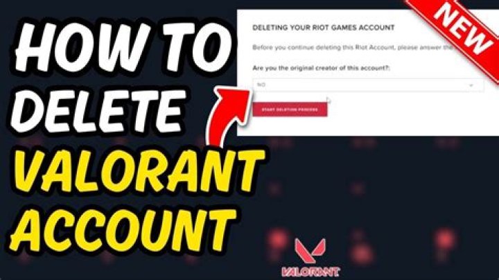 How to delete a valorant account