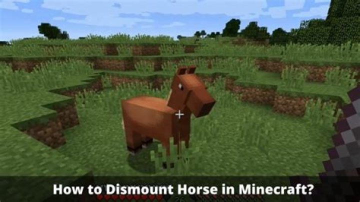How to dismount a horse in minecraft pe