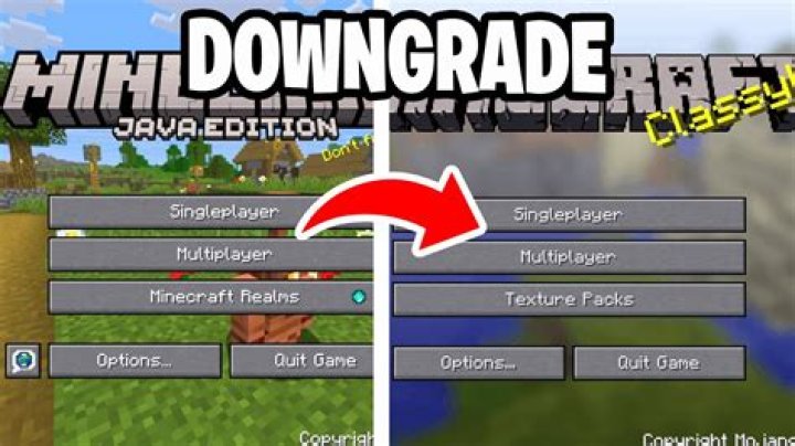 How to downgrade minecraft version