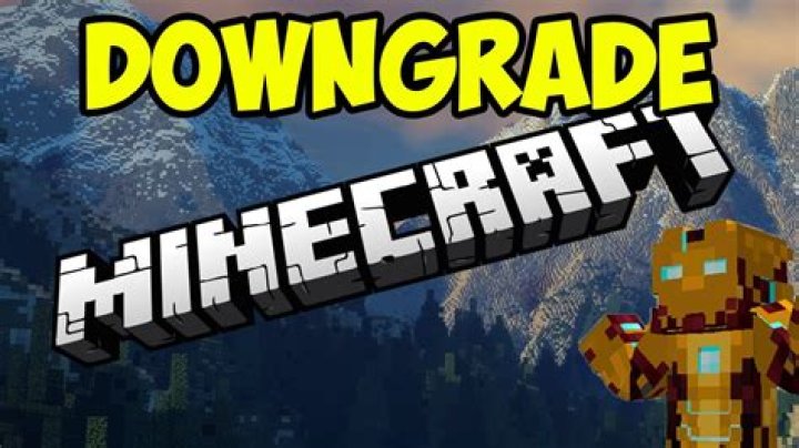 How to downgrade minecraft