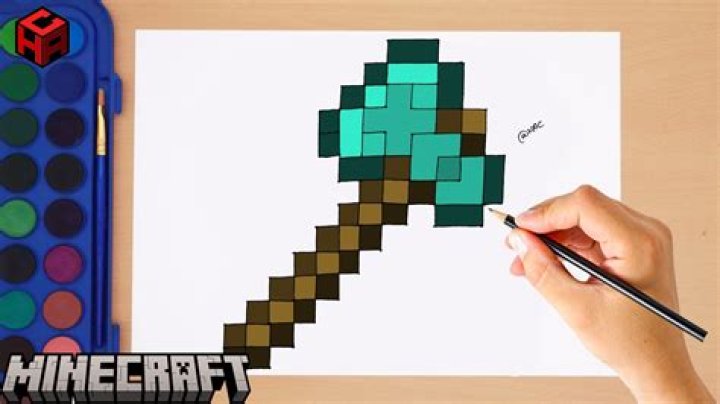 How to draw a minecraft axe