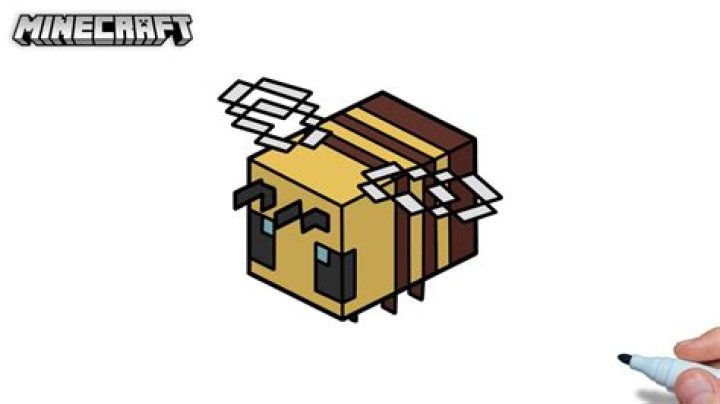 How to draw a minecraft bee
