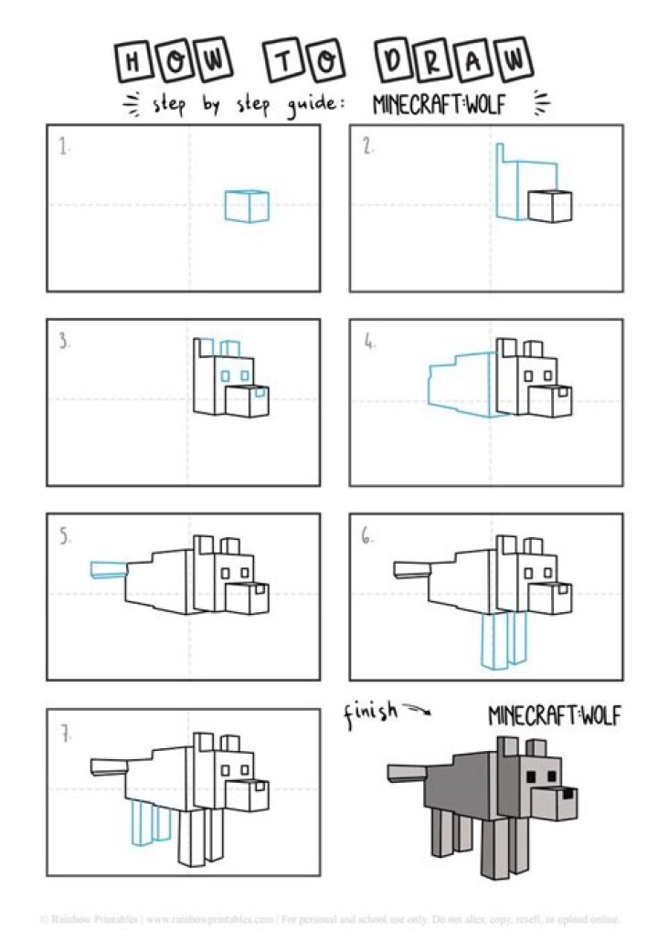 How to draw minecraft animals