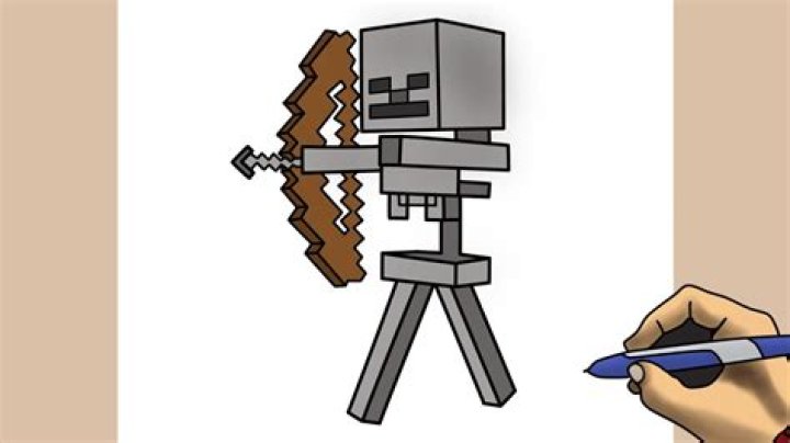 How to draw minecraft skeleton