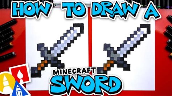 How to draw minecraft sword