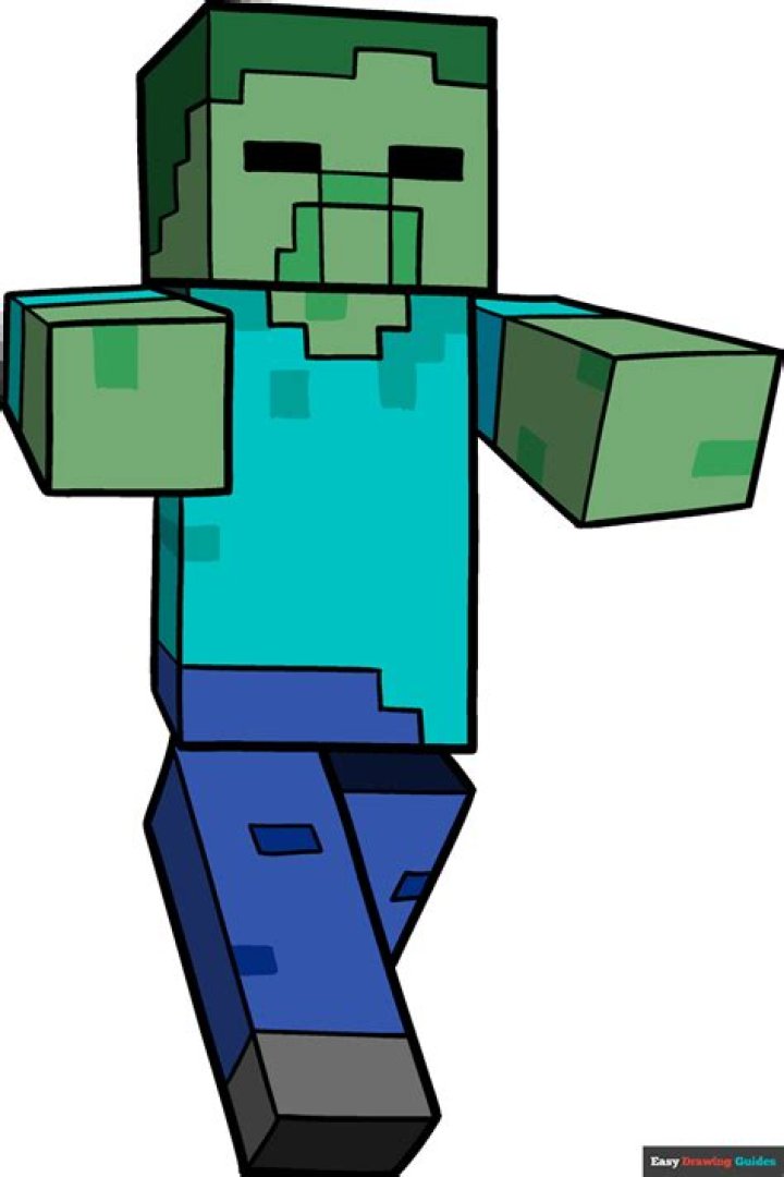How to draw minecraft zombie