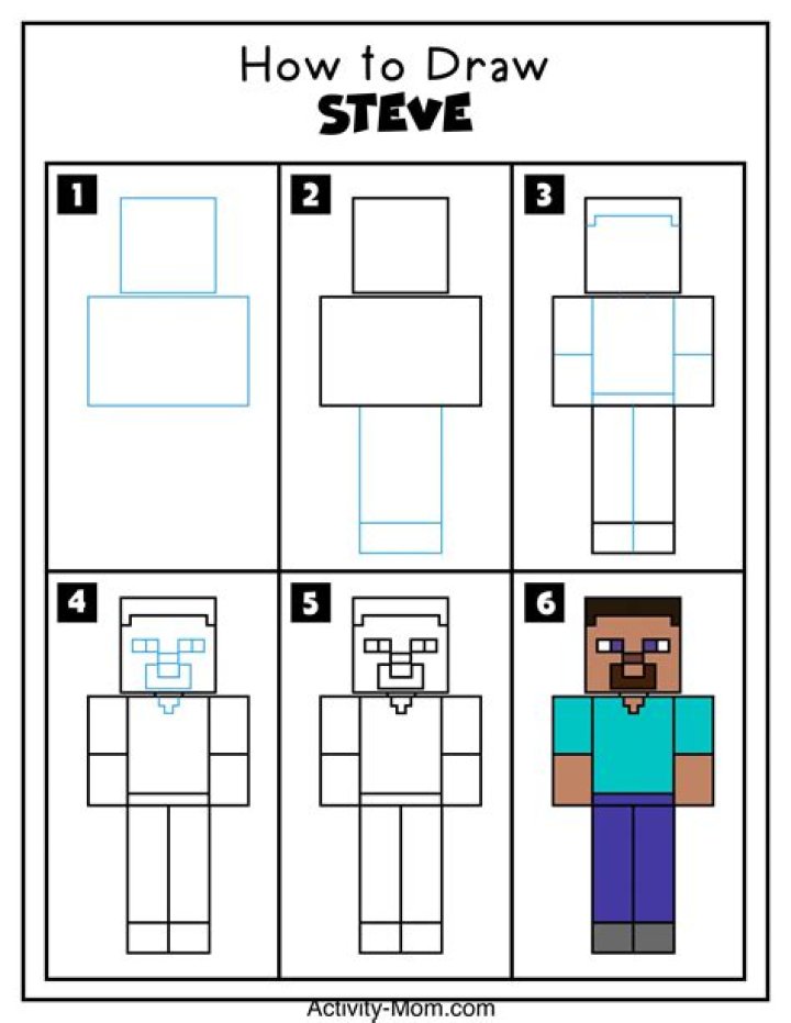How to draw minecraft