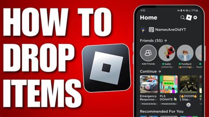 How to drop item in roblox