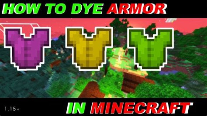 How to dye armor in minecraft