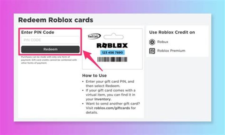 How to enter a roblox gift card