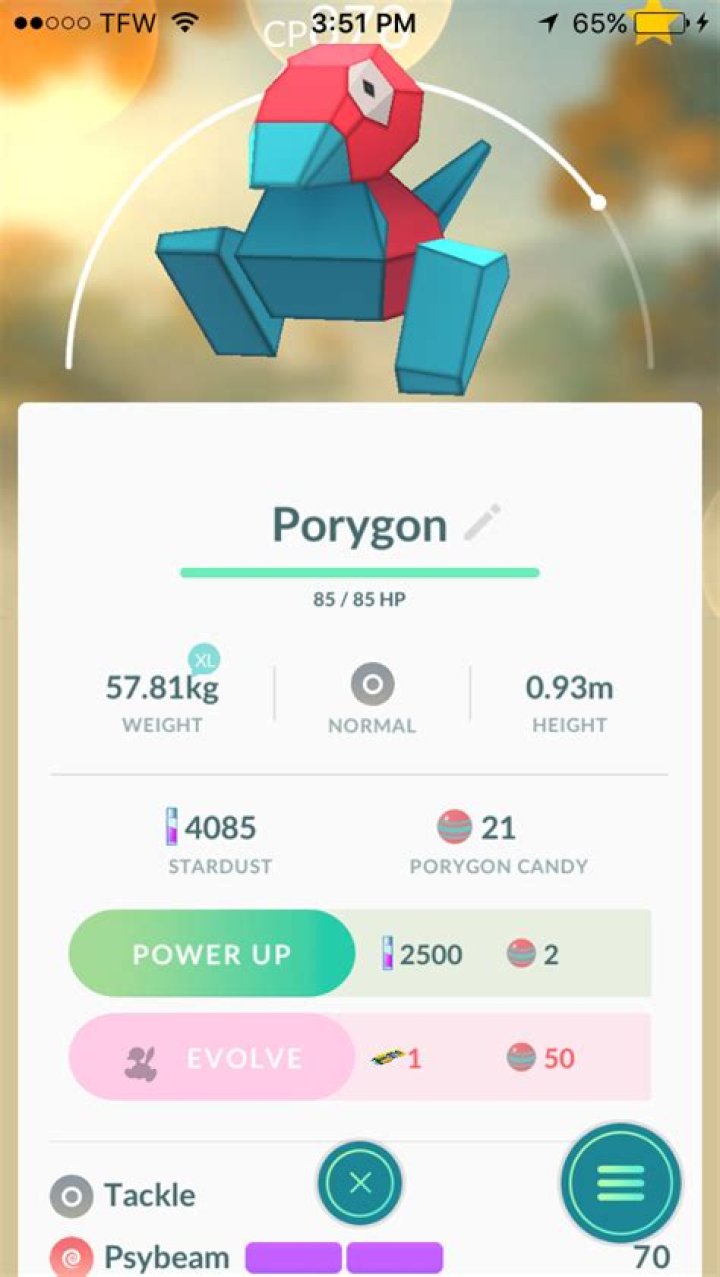 How to evolve a porygon in pokemon go