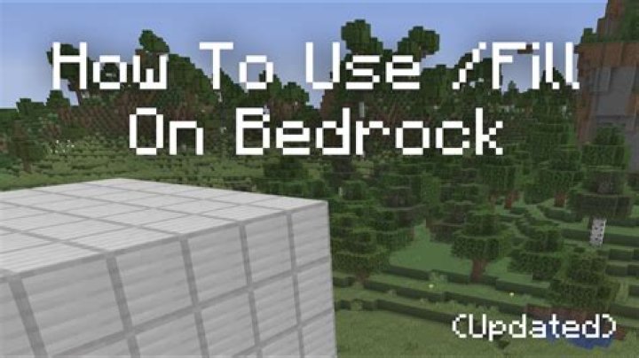 How to fill in minecraft bedrock