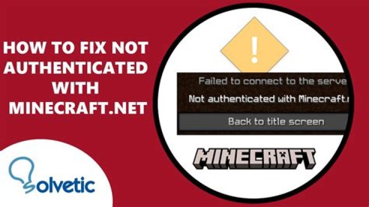 How to fix not authenticated with minecraft net