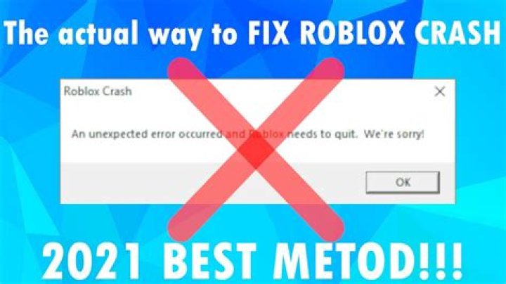 How to fix roblox crash 2021