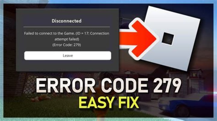 How to fix roblox error code 279