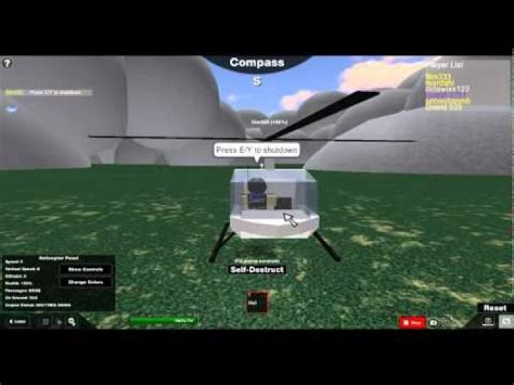 How to fly a helicopter in roblox