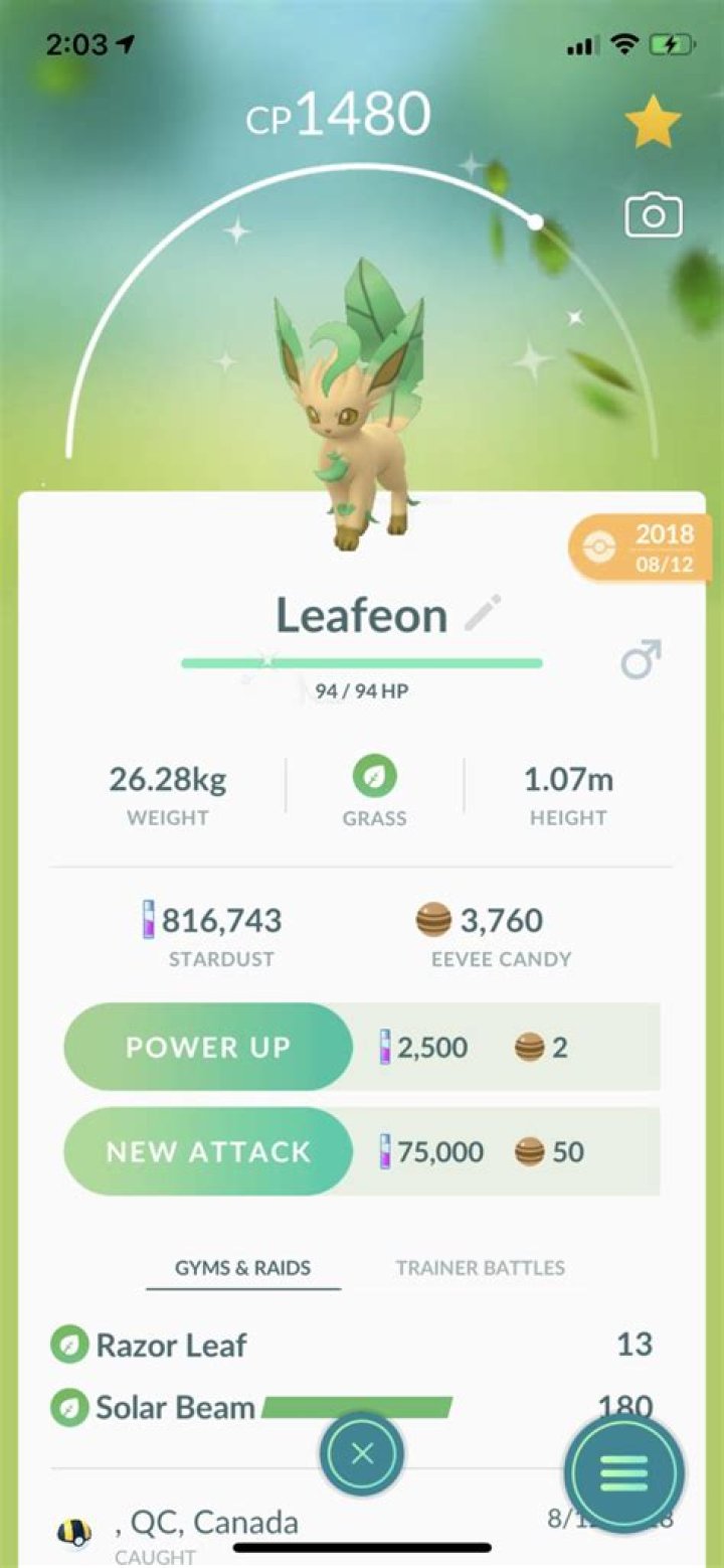 How to get a leafeon pokemon go