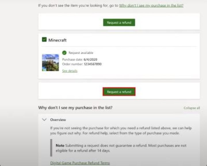 How to get a refund on minecraft marketplace