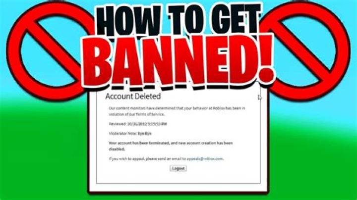 How to get banned in roblox