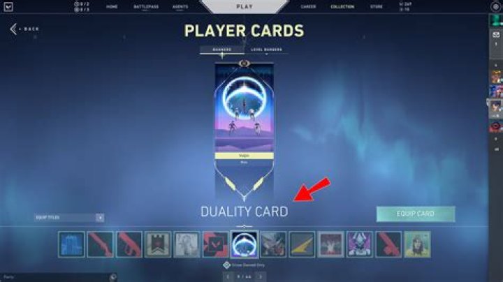 How to get duality player card valorant