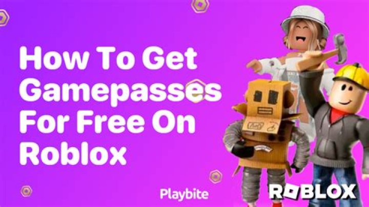 How to get free gamepasses on roblox 2018