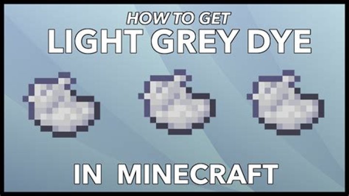 How to get light grey dye in minecraft