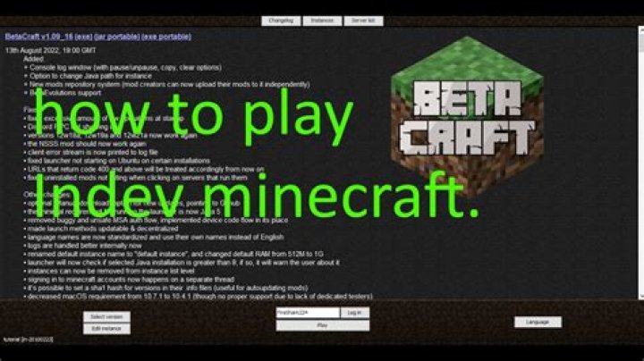 How to get minecraft indev