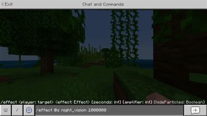 How to get night vision in minecraft command