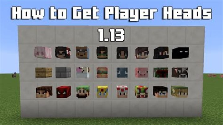 How to get player heads in minecraft 1.13