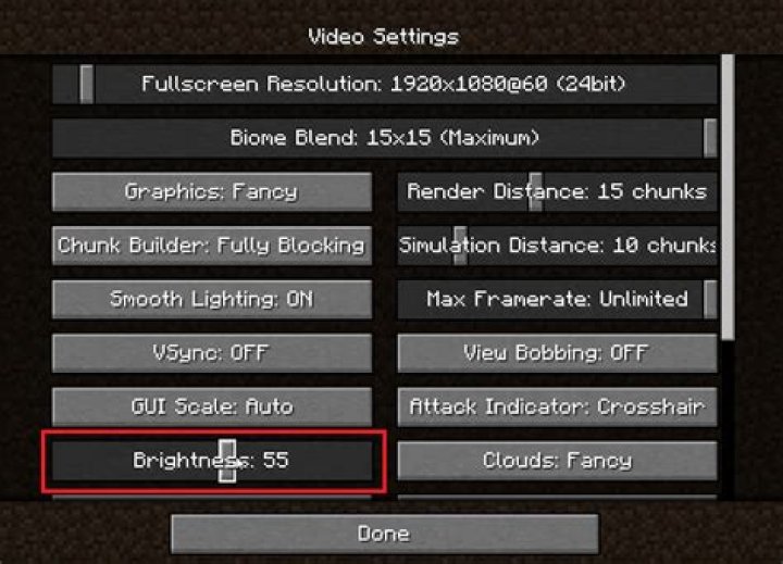 How to increase brightness in minecraft