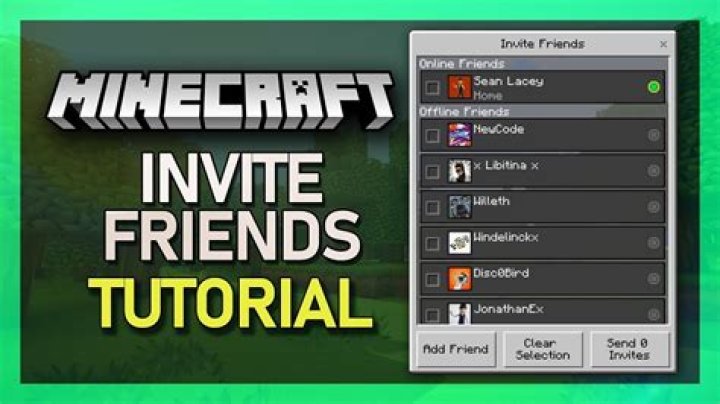 How to invite friends on minecraft
