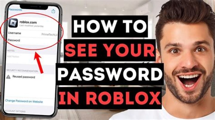 How to look at your password on roblox