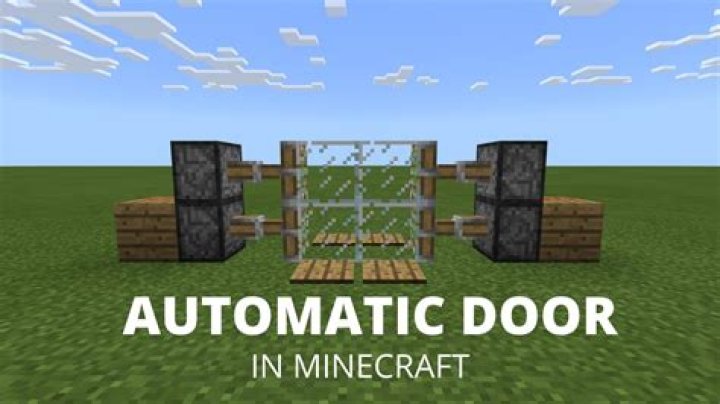 How to make a automatic door in minecraft