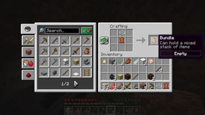 How to make a bundle minecraft