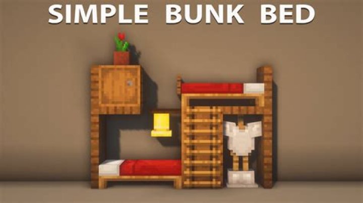 How to make a bunk bed in minecraft