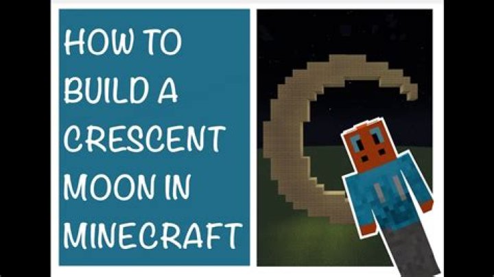 How to make a crescent moon in minecraft