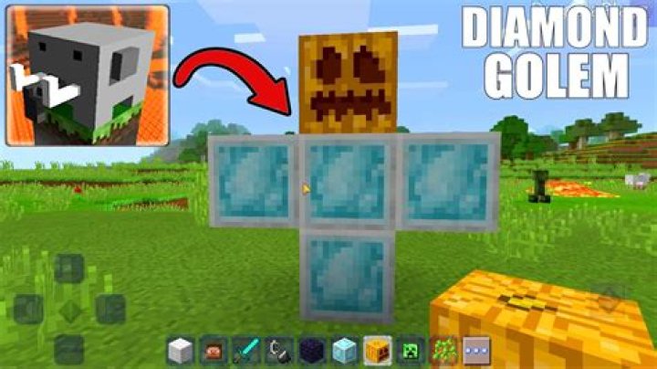 How to make a diamond golem in minecraft