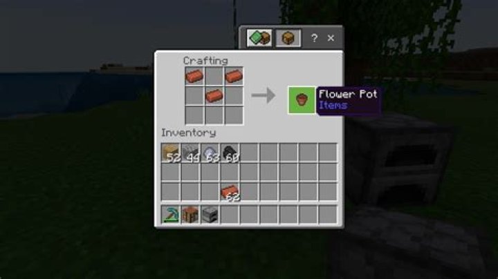 How to make a flower pot in minecraft