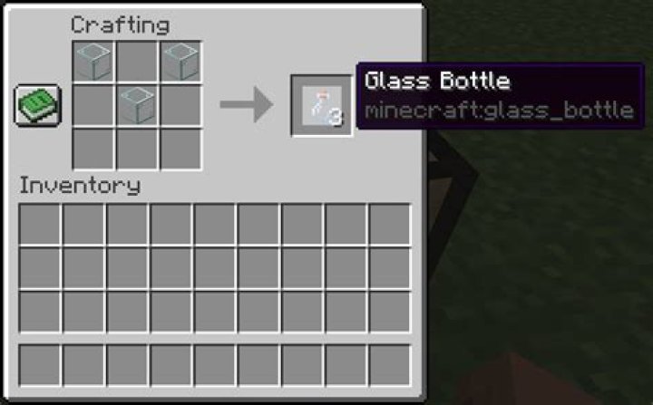 How to make a glass bottle in minecraft
