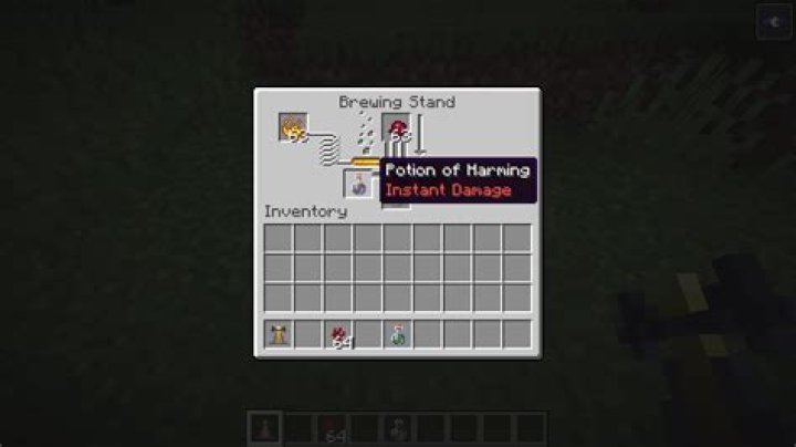 How to make a harming potion in minecraft