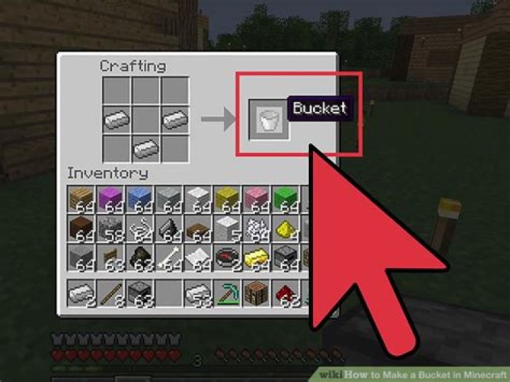 How to make a iron bucket in minecraft