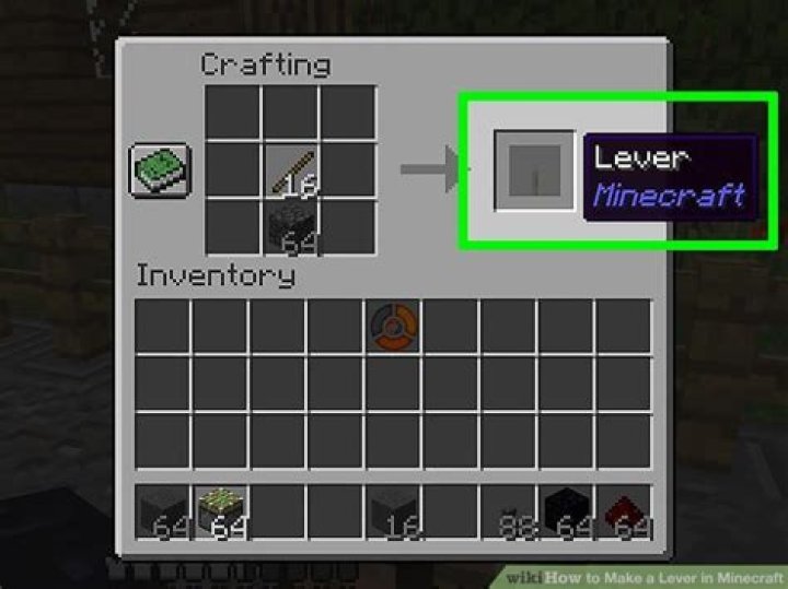 How to make a lever minecraft